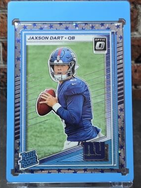 Jaxson Dart Rated Rookie Optic Football Card - Blue STARS